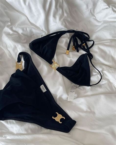 celine bikini black